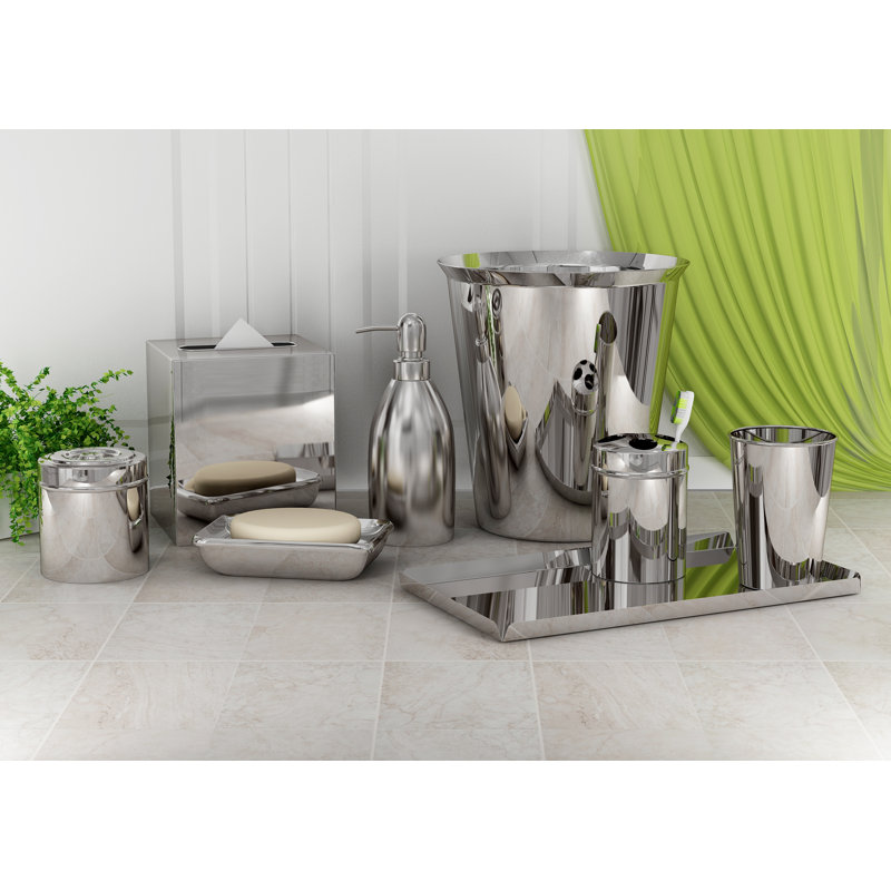 Orren Ellis Trail Stainless Steel 8 Piece Bathroom Accessory Set Wayfair
